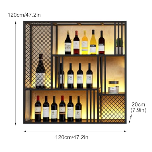Soporte para botellas de vino negro 120x20x120 cm miniatura 2