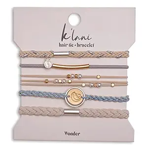 K'lani Hair Tie Bracelets for Women - Elastic Hair Bands That Double as Stylish Jewelry - Wonder - Medium