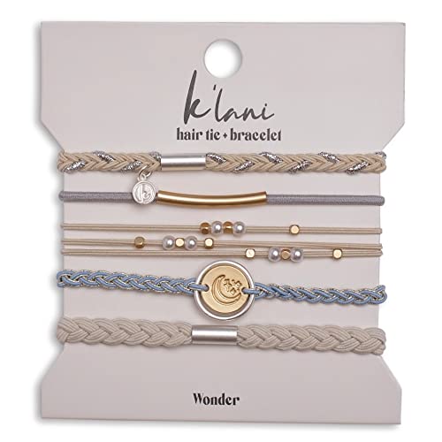 K'lani Hair Tie Bracelets for Women - Elastic Hair Bands That Double as Stylish Jewelry - Wonder - Medium