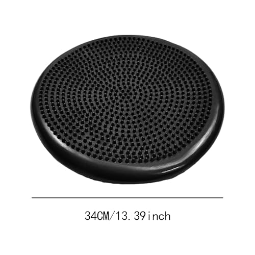 Balance Mat Flat Pad Wobble Cushion Stability Yoga Mat for Yoga Gymnastics Adults Sports, Black3