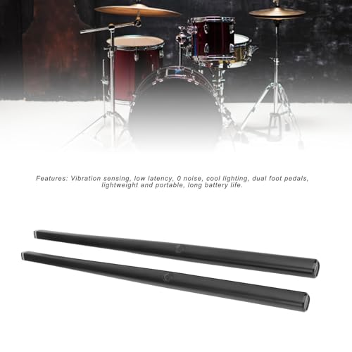 Air Drumsticks, baquetas electrónicas virtuales cómodas con baja latencia y pedal doble para batería electrónica, ideales para práctica de principiantes miniatura 3