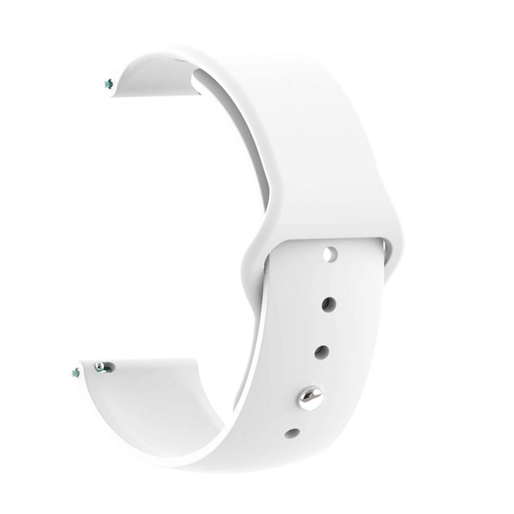 CELLUTION Soft Silicone Strap for Compatible with Noise ColorFit Icon Buzz Smartwatch Sports Band (White)