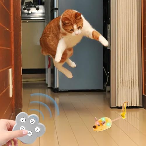 Jouet pour chat en mouvement automatisé : peluche télécommandée sonore - 3