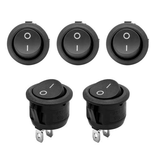 5 Pcs 12v Toggle Rocker Switch High-Performance Switches for Car Boat Household Applications