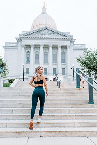 Born Primitive Your Go To Leggings 2.0 – Workout Leggings For Women – High Waisted Gym Or Yoga Pants – Form Fitting 7/8 Length Tummy Control Compression Leggings - Deep Teal, Extra Large #TOP5