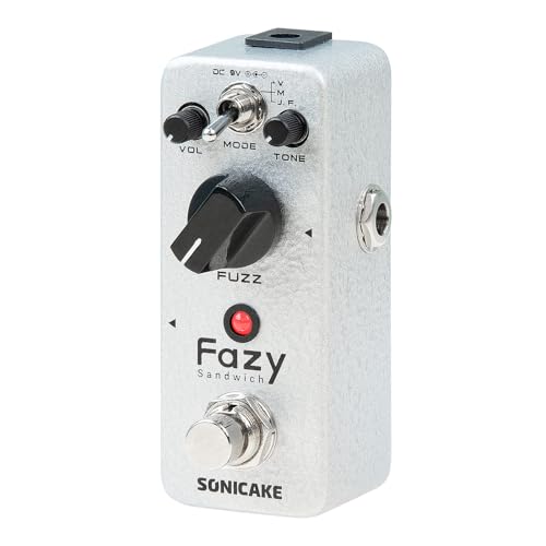 SONICAKE Fuzz Pedal Klassisches analoges Gitarren Effektpedal mit Tone-Control-Regler True Bypass...