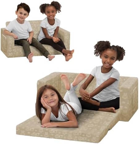 Delta Children - Serta Perfect Sleeper Kids 2-Seater Sofa, Conver...