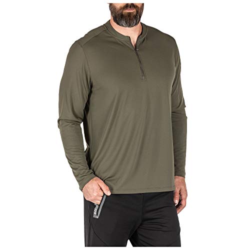 5.11 Tactical Men's Catalyst Zip Shirt-1/4 Sleeves, 100% Polyester Knit Fabric-Regular Fit, Style 821183