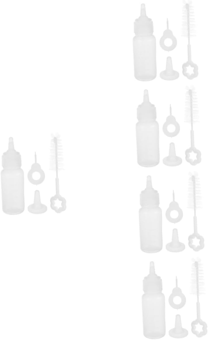 YARNOW 5sets Pet Nursing Bottle for Puppies and Kittens Feeding Bottle Easy Design for Newborns and Animals
