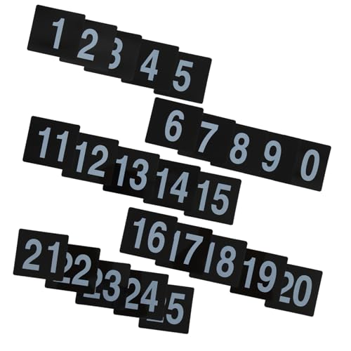 Alipis 25pcs Reusable Wedding Sign Plastic Table Numbers Gold Seating Signs for Event Decor