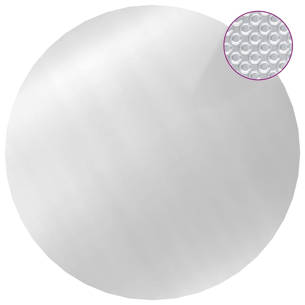 PE osłona solarna srebrna 488 cm | Redukuje parowanie wody, zmniejsza zużycie środków chemicznych, łatwe dopasowanie, do mniejszych basenów