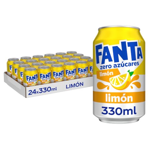 Fanta Limón Zero Azúcar, Refresco De Limón, Lata 330 ml, Pack 24