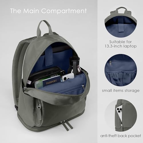 Image of Uselike Gym Backpack for Women Men, Lightweight Gym Bag with Shoe Compartment, Waterproof Workout Backpack with Wet Pocket
