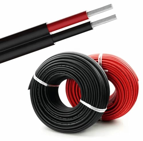 Image of 4 mm Solar DC Cable (50 M Red + 50 M Black) Tinned Copper Wire | UV Resistant | TUV Certified | Solar Panel PV Wire for Inverter, Battery, and Charge Controller