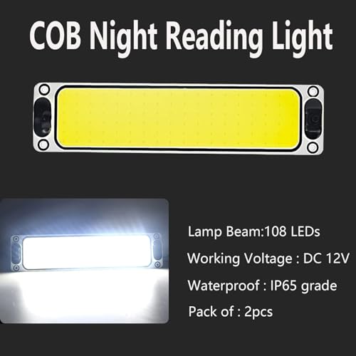 Lámpara LED blanca ultrafina para interior de auto 12V miniatura 5