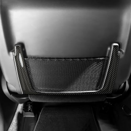Image of Car Seat Back Storage Decor Frame Decals for 2011-2024 Dodge Durango / 2011-2021 Jeep Grand Cherokee WK2 Accessories Carbon Fiber Stickers