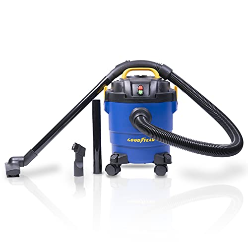 Goodyear - Aspiradora con Cable 10 L. Aspirador Compacto Potente 1.000 W. Función de Soplado. Cepillo Combinado/Cepillo para Suelos. Ruedas Rotatorias Orientables. Potencia Vacío 16 kPa