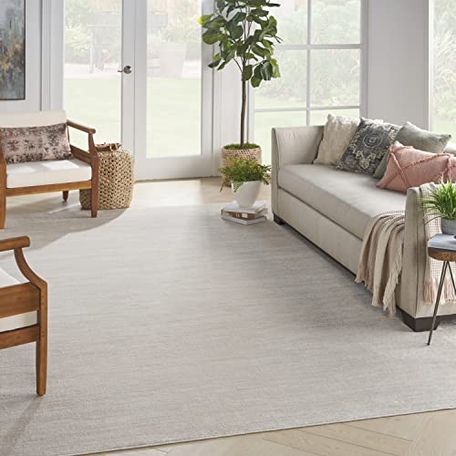 Nourison Home Nourison Essentials Ivory Beige 12' x 15' Area Rug - Easy Clean, Non Shedding, Bed Room, Living Room, Dining Room, Kitchen (12' x 15')