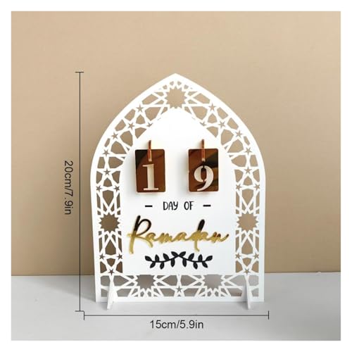 Décoration Ramadan Durable Calendrier de l'Avent Eid Acrylique Ne Se Déforme Pas