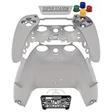eXtremeRate Full Set Shell with Action Buttons Touchpad Cover, SFC SNES Classic EU Replacement Decorative Trim Shell Front Back Plates Compatible with p s 5 Controller BDM-010 020 030 040 050