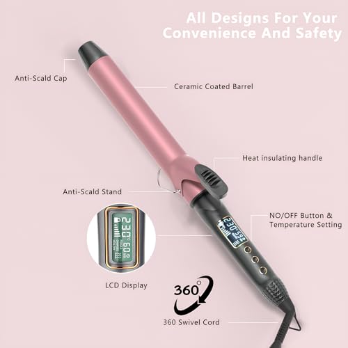 Hair-Curler-Wand-32mm-Barrel-80C-230C-Adjustable-Temperature-LCD-Display