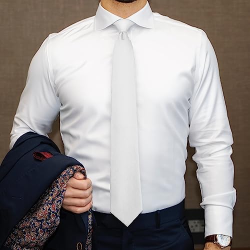 Image of boxed-gifts Umo Lorenzo Mens Zipper Ties Solid Color Pre Tied Polyester Neckties for Men and Women