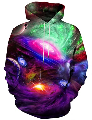 Yasswete Unisex Herren und Damen Neuheit Hoodies 3D Mode Digitaldruck Pullover Kapuzenpullover Sweatshirts mit Taschen, Style22, X-Large
