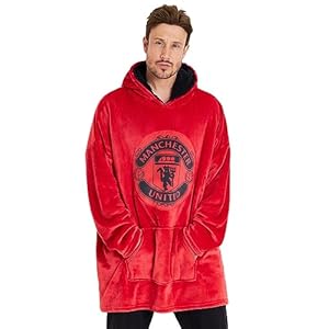 Manchester United F.C. Oversized Hoodie Blanket For Men, Man U Football Gifts