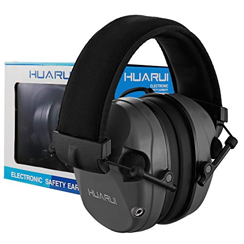 Electronic Earmuff For Shooting Range Ear Protection For Shooting And Hunting Hearing Protection With Sound Amplification Electronic Shooting Earmuff(Gray) #TOP12