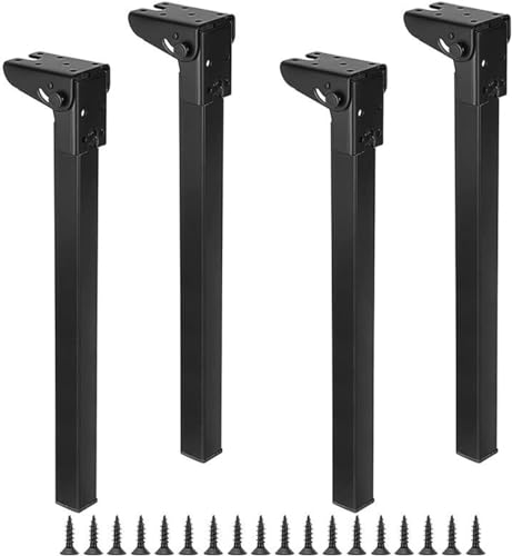折りたたみ脚 テーブル 4本セット 家具の脚 脚 アイアンレッグ ダイニング足 サポート脚 家具脚 ベッドサイドテーブル ポータブルラップトップテーブル キャビネットダイニング デスク パーツ 取り付け簡単 付属のネジ (35cm)