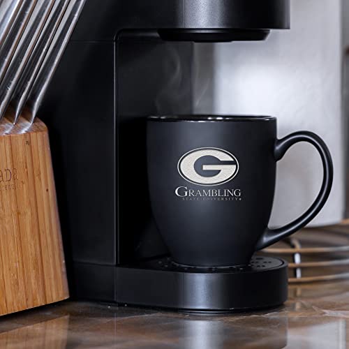 Image of Rico Industries NCAA Primary 15-Oz Personalized Matte Black Bistro Mug - for Hot or Cold Drinks