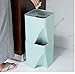 2 Pezzi Di Bidoni Della Spazzatura Cucina Domestica Contenitori Per Il Riciclaggio Impilati Classificazione Bidoni Della Spazzatura Separazione Bagnata E Asciutta Bagno Camera Da Letto Ufficio Blu