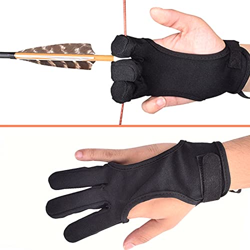 Archery Protective Gloves, Leather Gloves For Recurve And Compound Bow, Non-Slip Soft Padded, 3 Finger Protection Design, Archery Finger Gloves, Men's, Women's And Youth Archery Accessories #TOP6