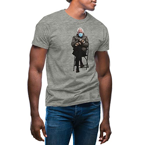 GR8Shop Bernie Sanders Meme Parody T-Shirt Maglietta Grigio per Uomo Size XL