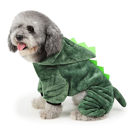 FRCOLOR Drachenhundekostü Kostü Hund Halloweenkostü Hundebekleidung Für Große Hunde Drachenkostü Für Hunde Hund Drachen Kostü Großes Hundekostü Fleecejacke Hundekleidung Karikatur