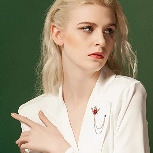 3PCS Men's Brooch Suit Pin Badge with Chains Buckle Chain Collar Lapel for Men Shirt Decoration Metal Clips Women Tuxedo Tie Hat Scarf3