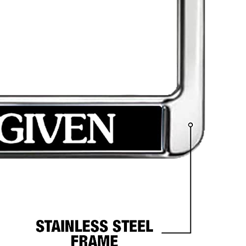 Jesus 1 Cross 3 Nails 4 Given Unique License Plate Frame Durable Black Metal License Plate Cover Tag Holder 2 Holes #TOP3