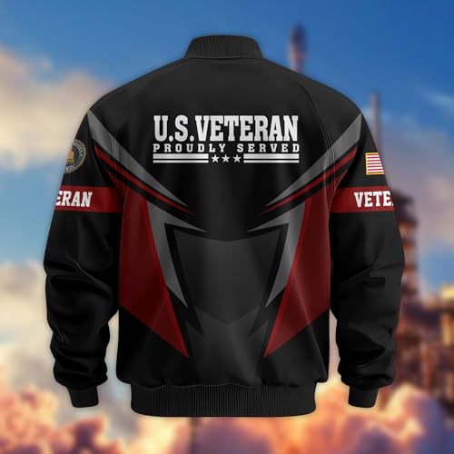 Proudly Served Veterans Jacket, Veterans Day Jacket, Military Jackets for Men, Veteran Gifts for Men, Ideal 4th of July Gifts3