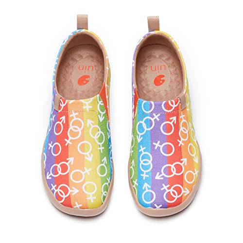 Image of UIN Women's Artistic Slip-On Shoes Vibrant Floral Casual Loafers Lightweight Comfortable Travel Footwear