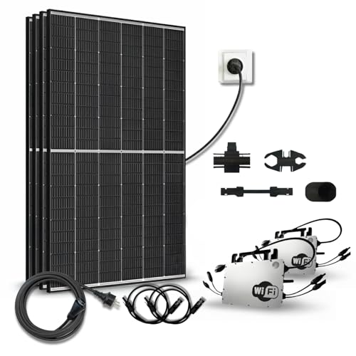 Kit Solaire 2000Wc TrinaSolar – 4 Panneaux Bifaciaux Bi-verre – 2 Micro-onduleurs HMS-1000W-2T Wi-Fi – Plug & Play