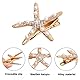 Dokeno 5 Stück Seestern Haarspangen Metall, Diamant Haarspange, Haarnadel Mädchen, Strand Seestern Haarnadel, Pearl Haar Barrettes, Kopfschmuck Hochzeit, Haarschmuck Dekoratives Zubehör für Damen