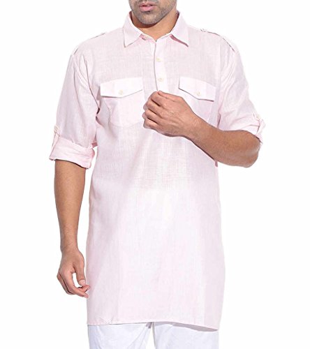 Pijama étnico kurta rosa 3XL ideal para relajarse en casa estilo Bollywood