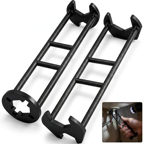 2 Pcs Multifunctional Sink Wrench Set, 7 Sizes Basin Faucet Wrench Tool
