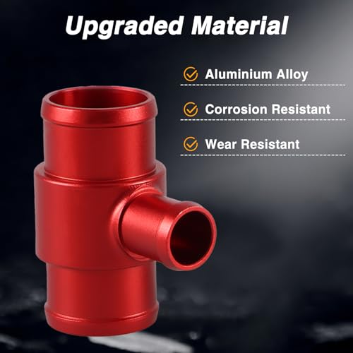 Image of Upgraded Aluminum Upper Lower Radiator Coolant Hose Tee Connector Compatible with Ford Transit Connect 2.0L 2010-2013 Replace#: 9T1Z-8286-C 9T1Z-8286-B 9T1Z-8286-A