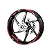 Autocollants décoratifs de Moto pour VFR VFR750 VFR800 VFR1200 VFR1200F Moto 12 Bandes Avant Arrière Double Face Jante Autocollant Moyeu De Roue Autocollant Réfléchissant (Color : 1)