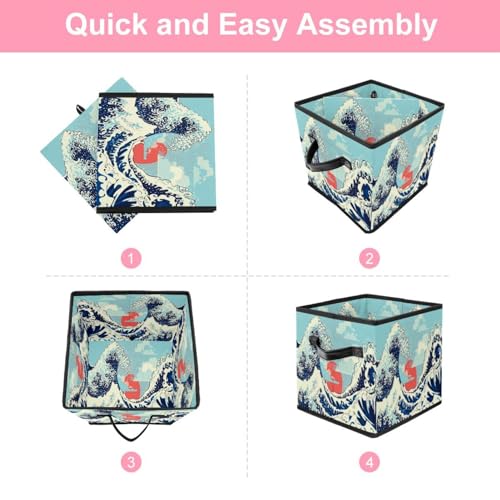 Boîte de rangement pliable en tissu contre le désordre des jouets