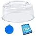 Dome Compatible with NuWave Oven PRO PLUS Models for Infrared Convection Cooker - Bundles with Set of 3 Accessories - Replacement Cover + Cookbook + Dome Cleaner by INFRAOVENS (Clear)