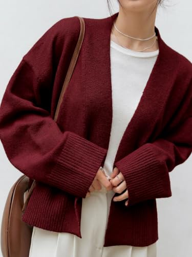 Image of WDIRARA Women's Wrap Long Sleeve Tie Front Cardigan | V Neck, Belted Sweater, Casual, Long Sleeve, Tie Waist, Knit Top