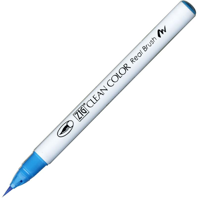 Feutre pinceau Kuretake Fude bleu cobalt n°31 pour réussir vos dégradés sans bavure