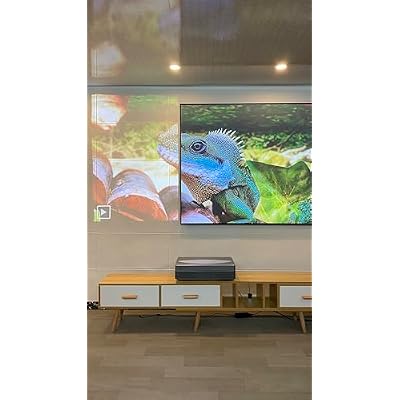 ALR Screen for UST Projector, 80 inch ALR Fixed Frame Projector Screen Wall Mount 16:9 8K/4K 3D, Grey Projection Screen, 0.39 inch Ultra-Narrow Bezel for Movies and Games